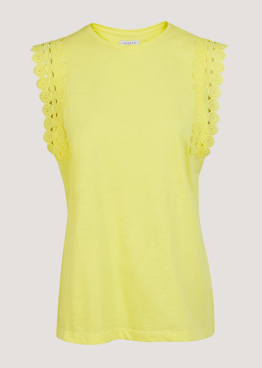 Yellow Lace Vest Top - Size 8 Image 5