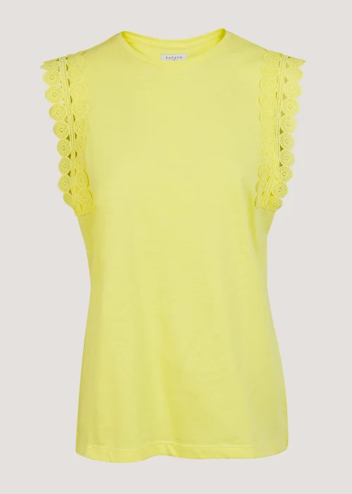 Yellow Lace Vest Top - Size 8 Image 5