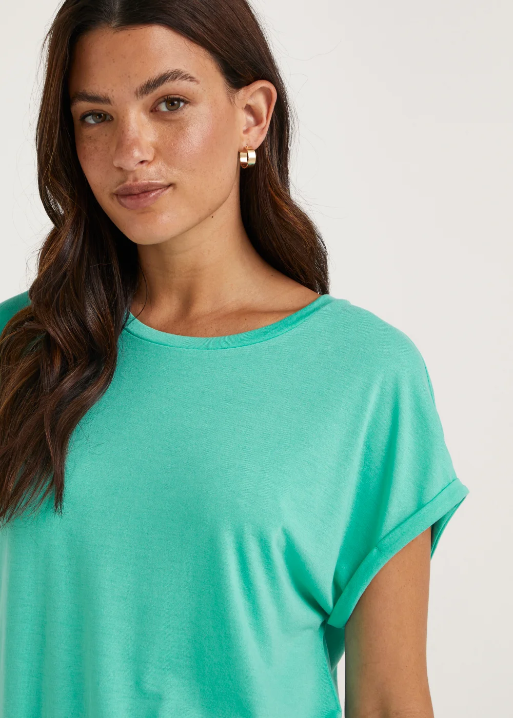 Mint Green Longline T-Shirt - S Image 3