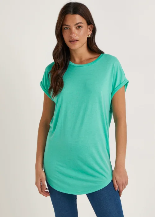 Mint Green Longline T-Shirt - S Image 1