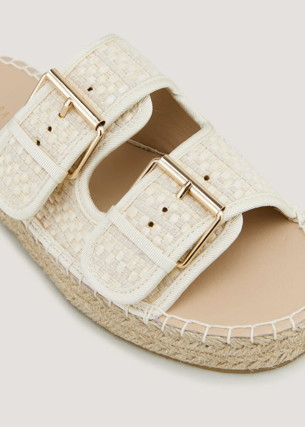 Natural Double Buckle Espadrilles - Size 3 Image 2