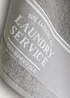 Grey 100% Cotton The Laundry Co Border Hand Towel Image 2