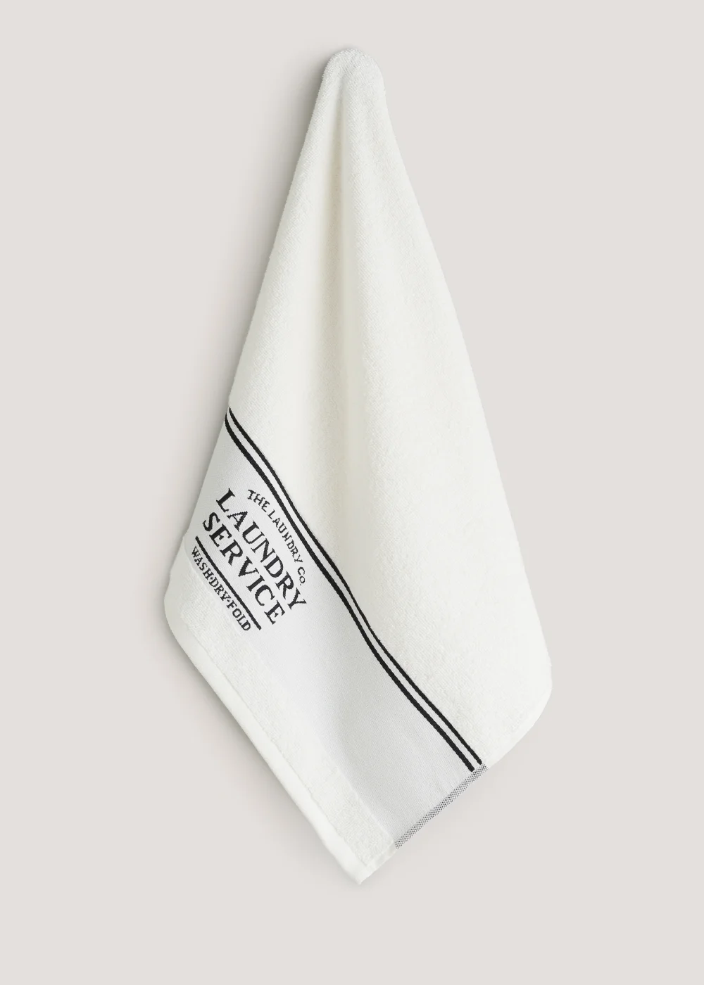 White The Laundry Co Border Hand Towel Image 1