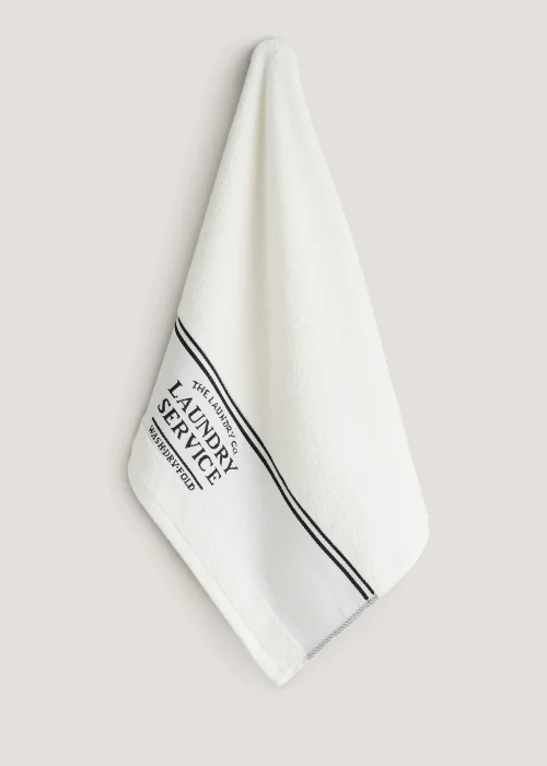 White The Laundry Co Border Hand Towel Image 1
