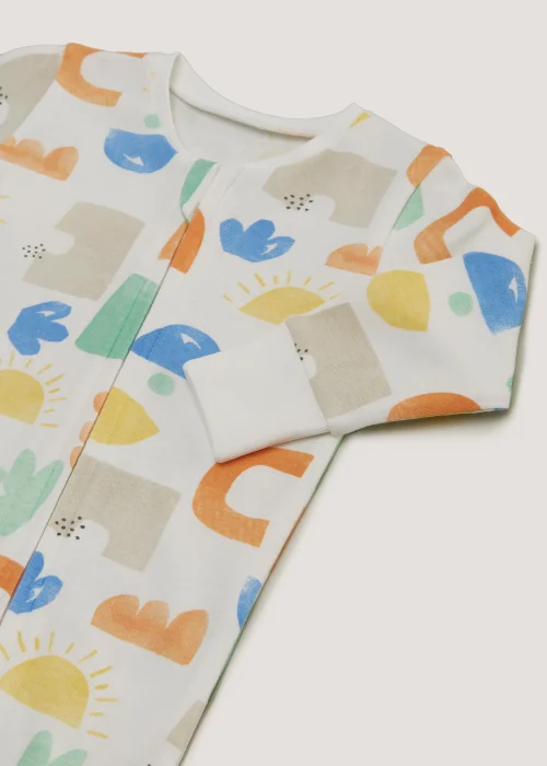 Baby Multicoloured Zip Up Sleepsuit (Newborn-18mths) - Newborn Image 2