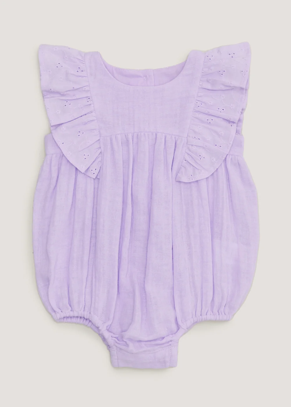 Baby Lilac Double Cloth Romper (Newborn-18mths) - Newborn Image 1