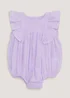 Baby Lilac Double Cloth Romper (Newborn-18mths) - Newborn Image 1