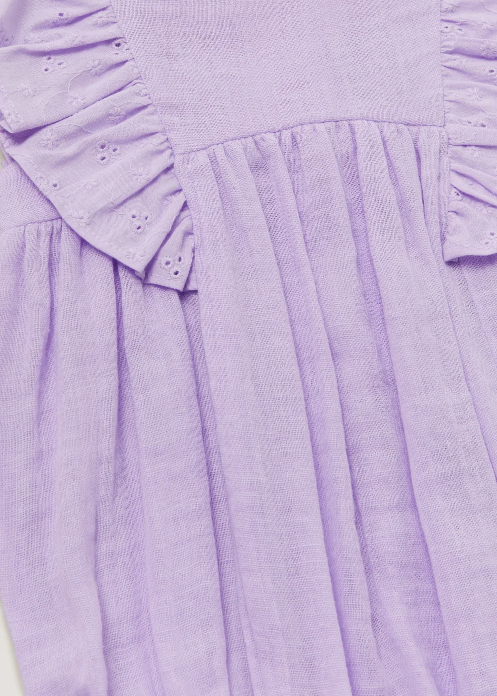 Baby Lilac Double Cloth Romper (Newborn-18mths) - Newborn Image 2