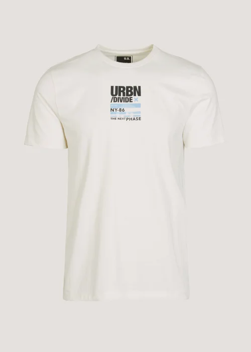 US Athletic Cream Urban Print T-Shirt - Extra small Image 5