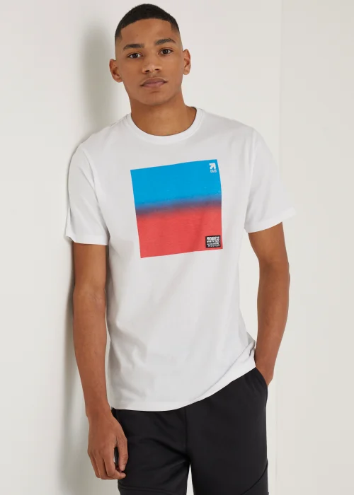 US Athletic White Ombre Print T-Shirt - Extra small Image 1