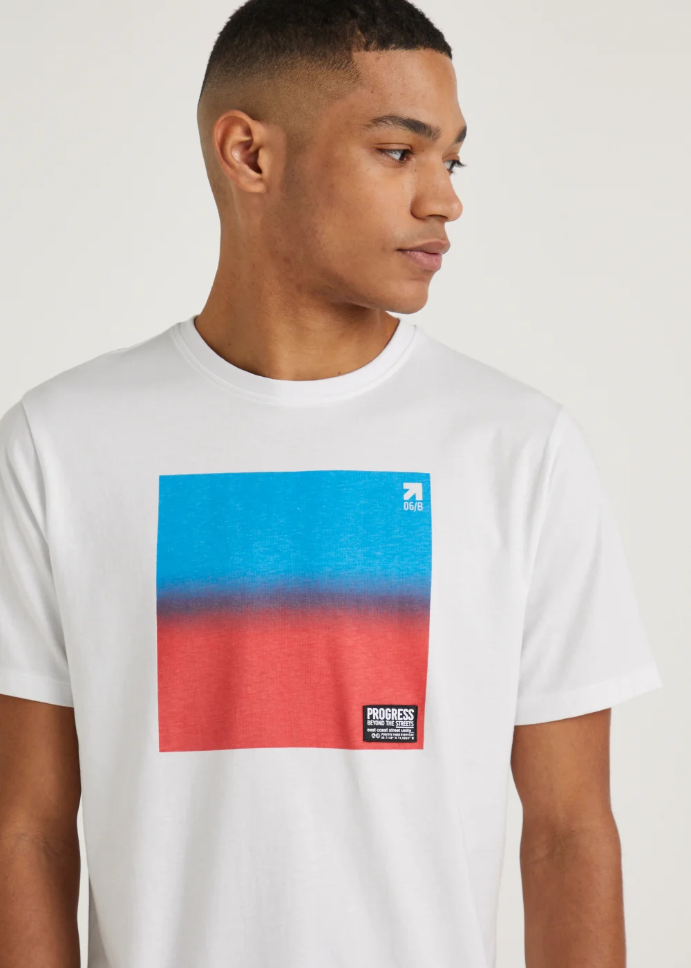 US Athletic White Ombre Print T-Shirt - Extra small Image 3