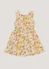 Cream Floral Print Crinkle Dress (4-13yrs) - 4 Yrs Image 1