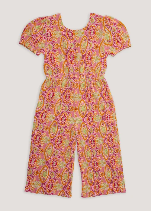 Girls Green Plisse Jumpsuit (4-13yrs) - 4 Yrs Image 1
