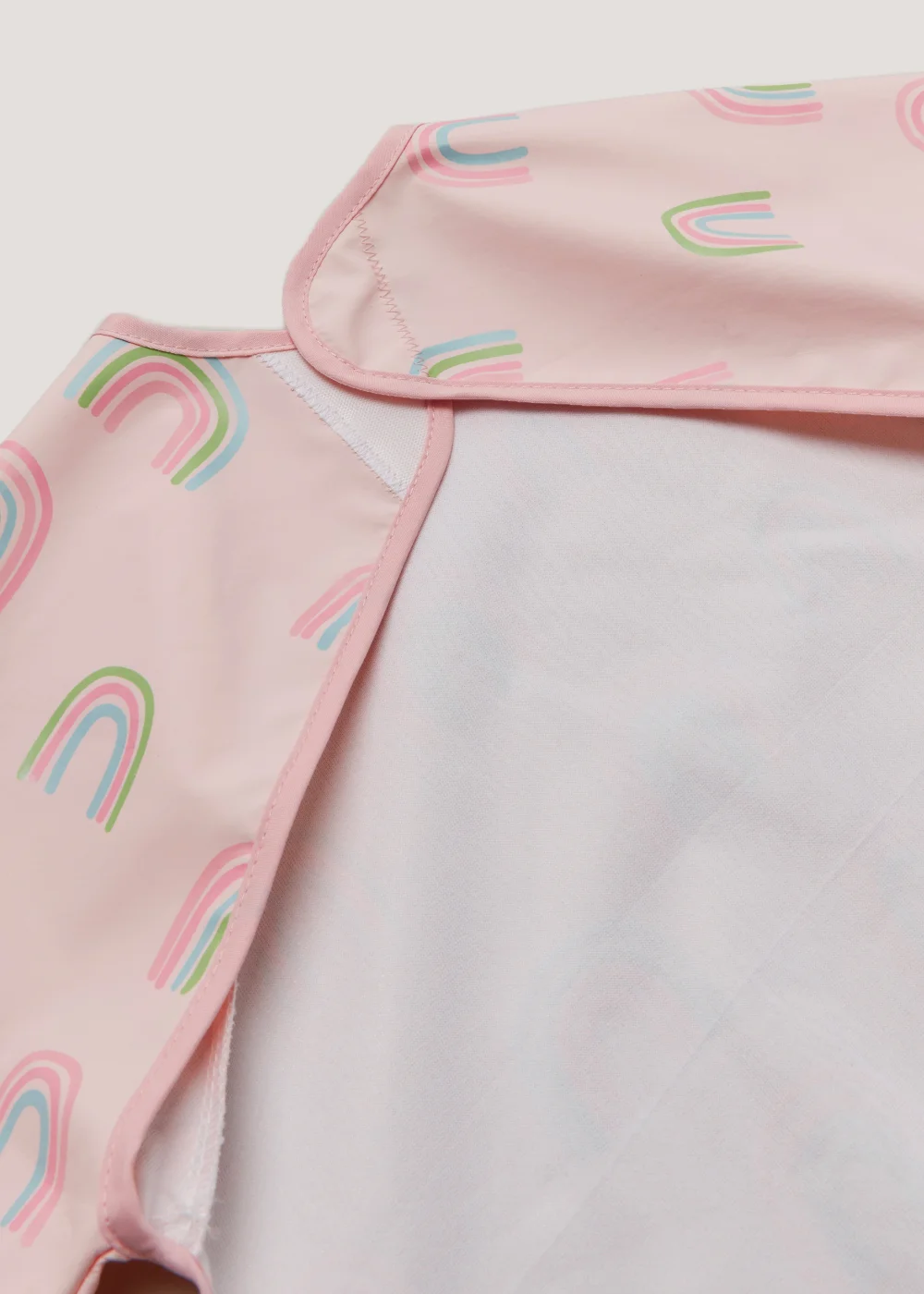 Pink Rainbow Coverall Weaning Bib - One Size Image 2