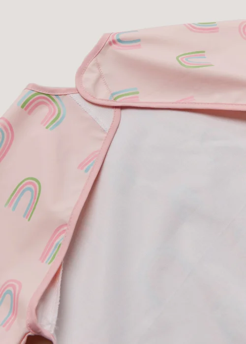 Pink Rainbow Coverall Weaning Bib - One Size Image 2