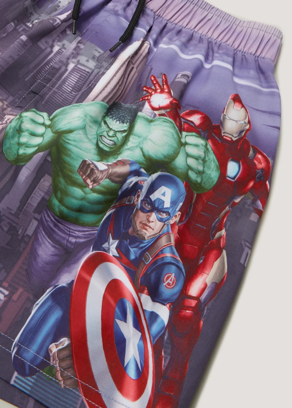 Kids Marvel Scene Swim Shorts (2-9yrs) - 6-7 Yrs Image 2