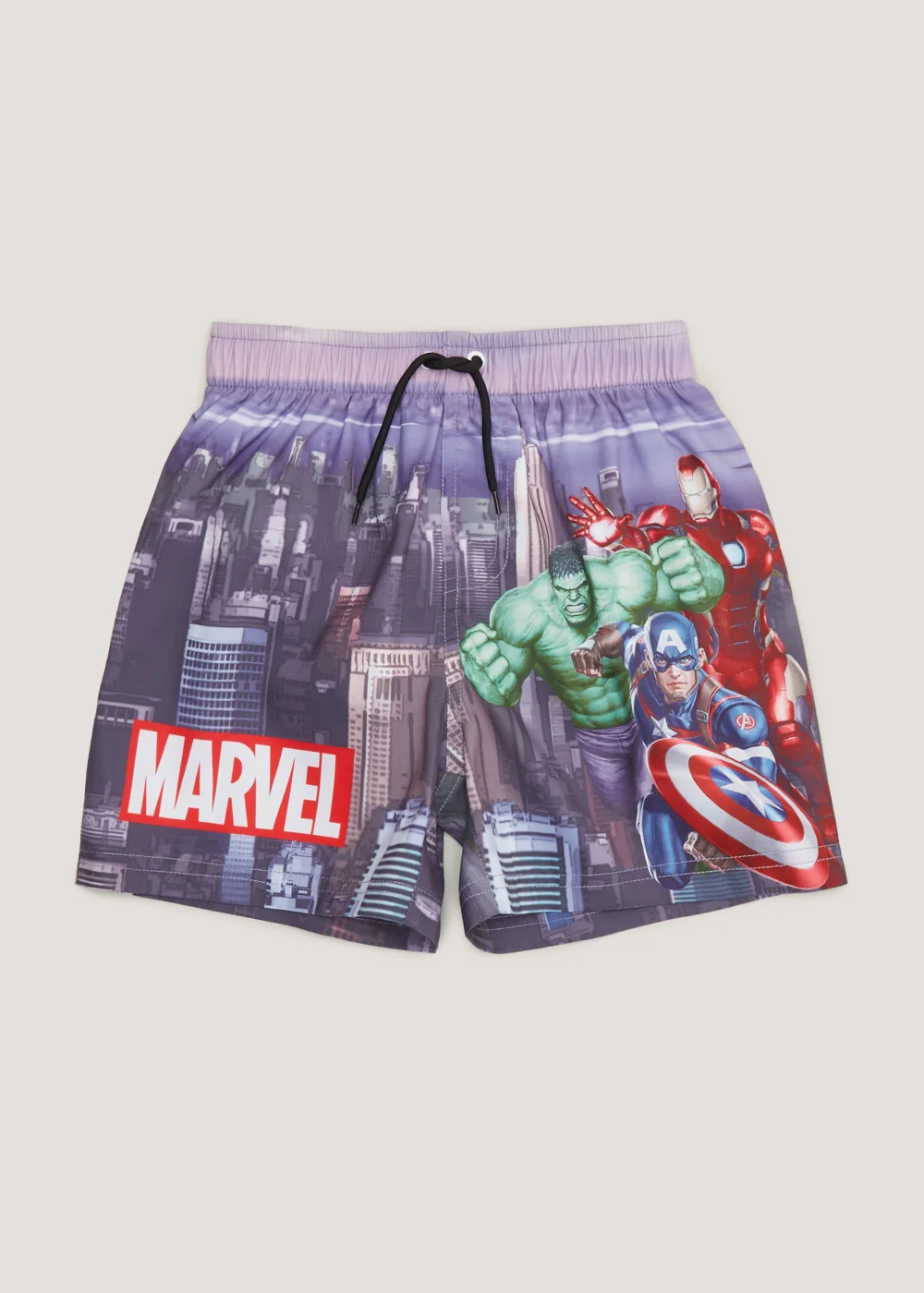 Kids Marvel Scene Swim Shorts (2-9yrs) - 6-7 Yrs Image 1