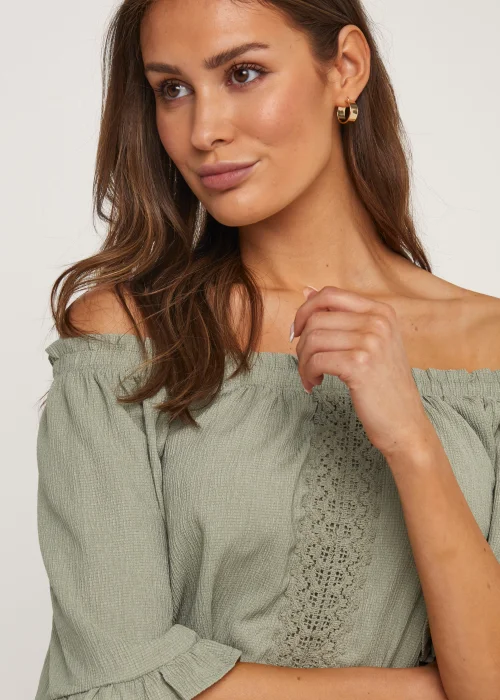 Khaki Lace Co-Ord Shorts - 8 Image 3