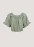 Khaki Lace Co-Ord Top - Size 8 Image 5