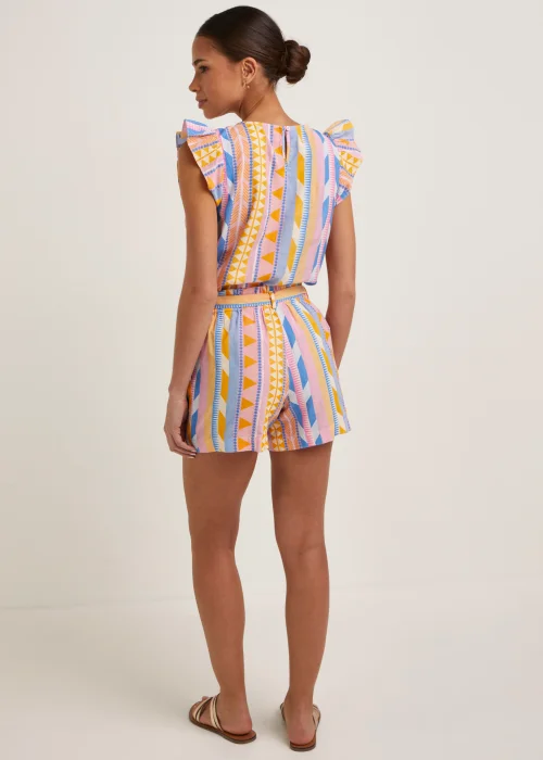 Multicoloured Neon Aztec Co-Ord Shorts - 8 Image 2