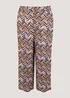 Multicoloured Zigzag Wide Leg Cropped Trousers - Size 8 Image 5