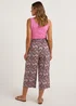 Multicoloured Zigzag Wide Leg Cropped Trousers - Size 8 Image 2
