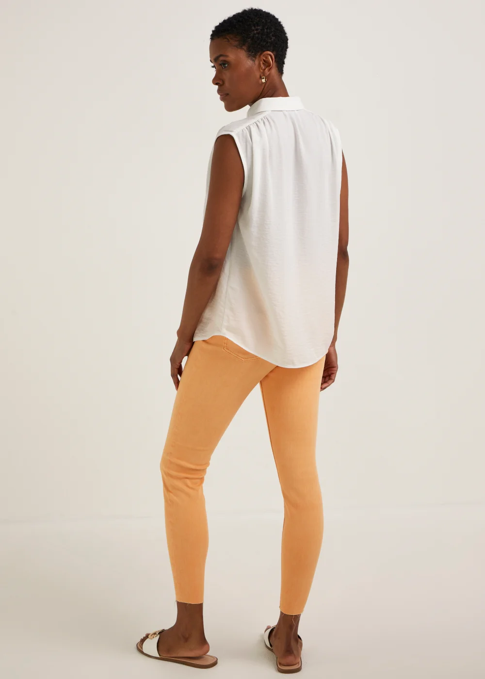 April Orange Ankle Grazer Super Skinny Jeans - Size 8 Image 2