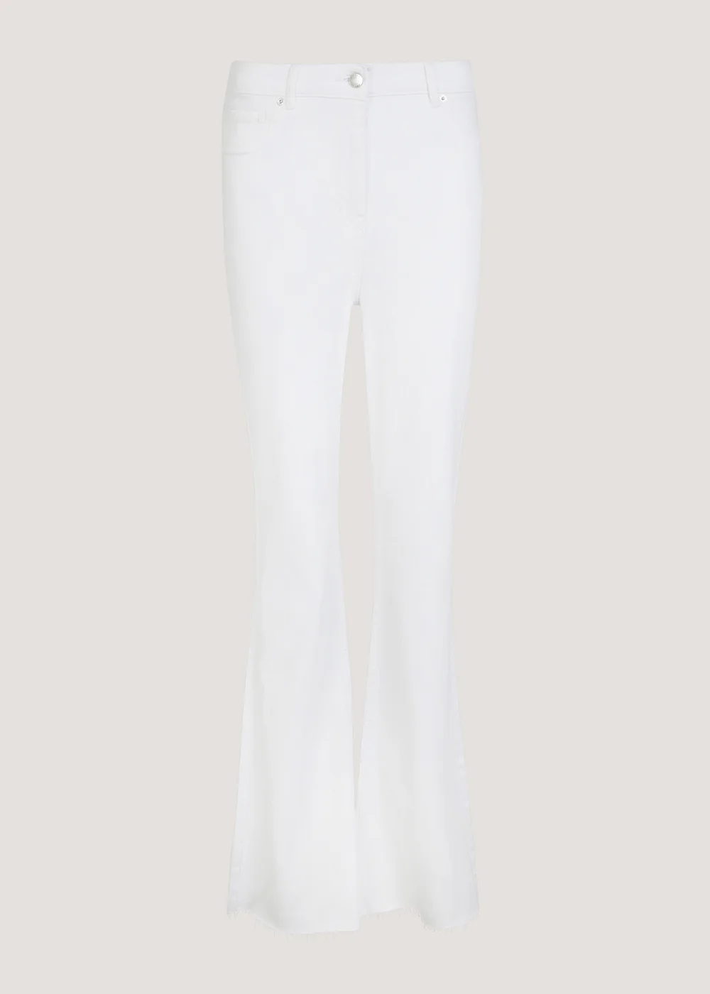 White Skinny Flared Jeans - Size 8 Image 5