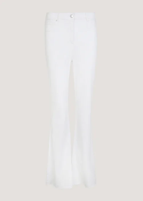 White Skinny Flared Jeans - Size 8 Image 5