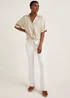 White Skinny Flared Jeans - Size 8 Image 1
