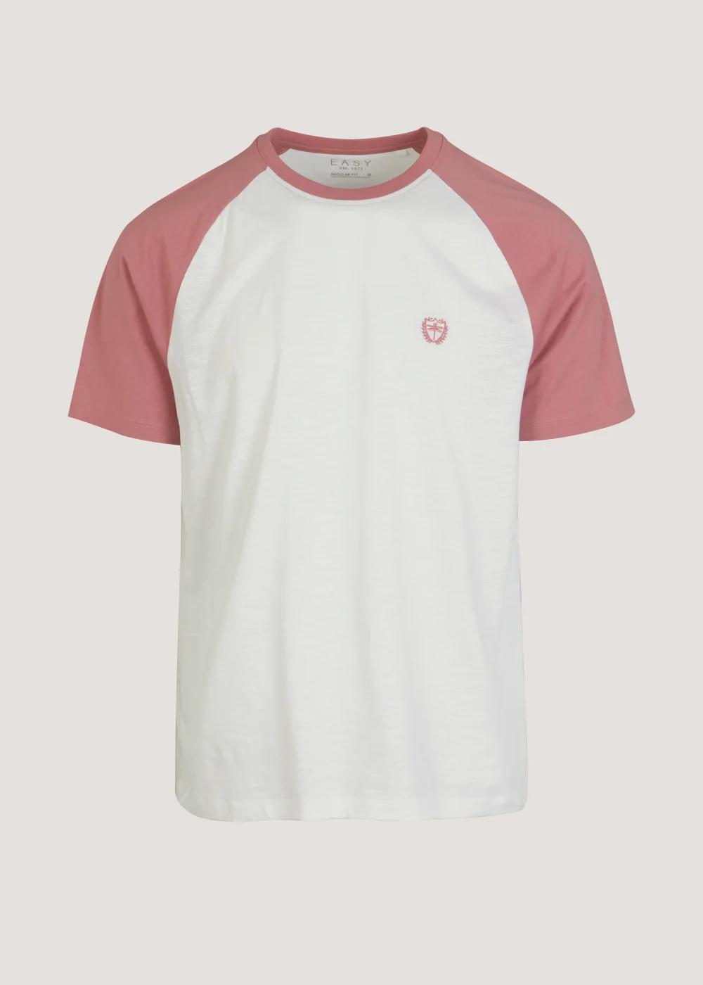 White & Pink Raglan T-Shirt - Small Image 5