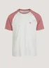 White & Pink Raglan T-Shirt - Small Image 5