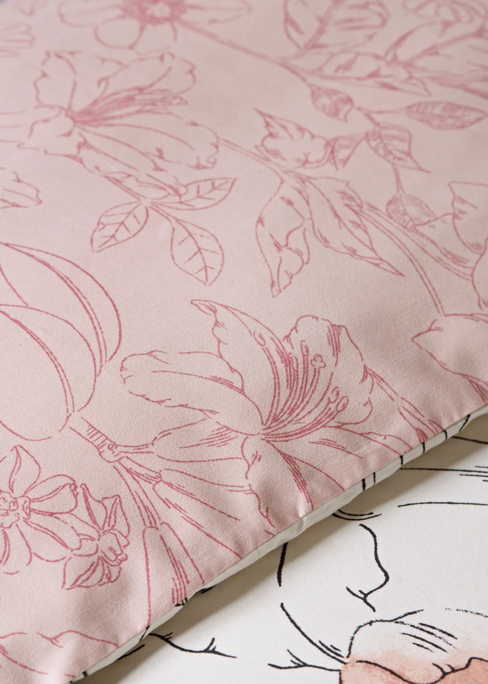 Pink & White Floral Duvet Cover - Single Image 3