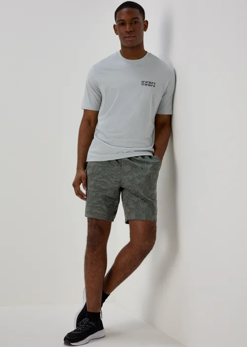 US Athletic Charcoal Code Print Shorts - XS Image 1
