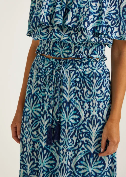 Blue Crinkle Co-Ord Maxi Skirt - 8 Image 3