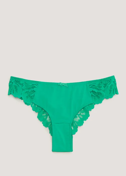 Green Lace Brazilian Knickers - 8 Image 4