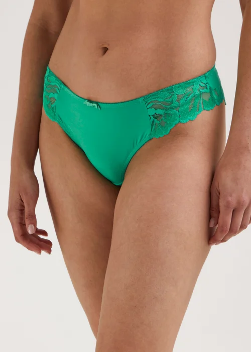 Green Lace Brazilian Knickers - 8 Image 3