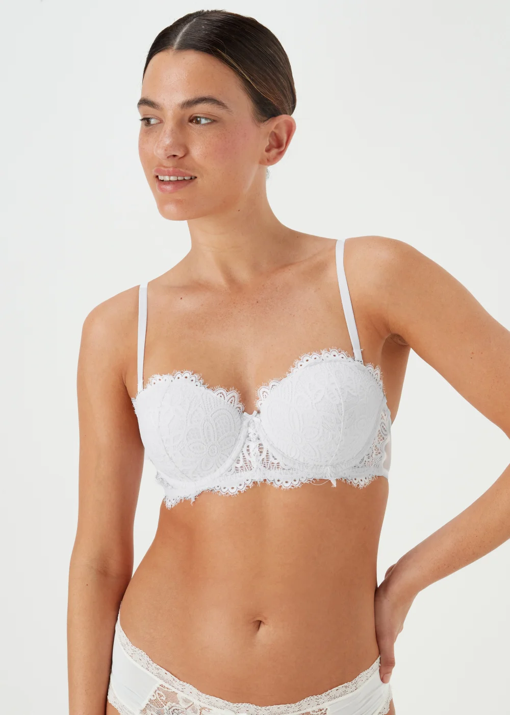 White Lace Multiway Bra - 32A Image 3