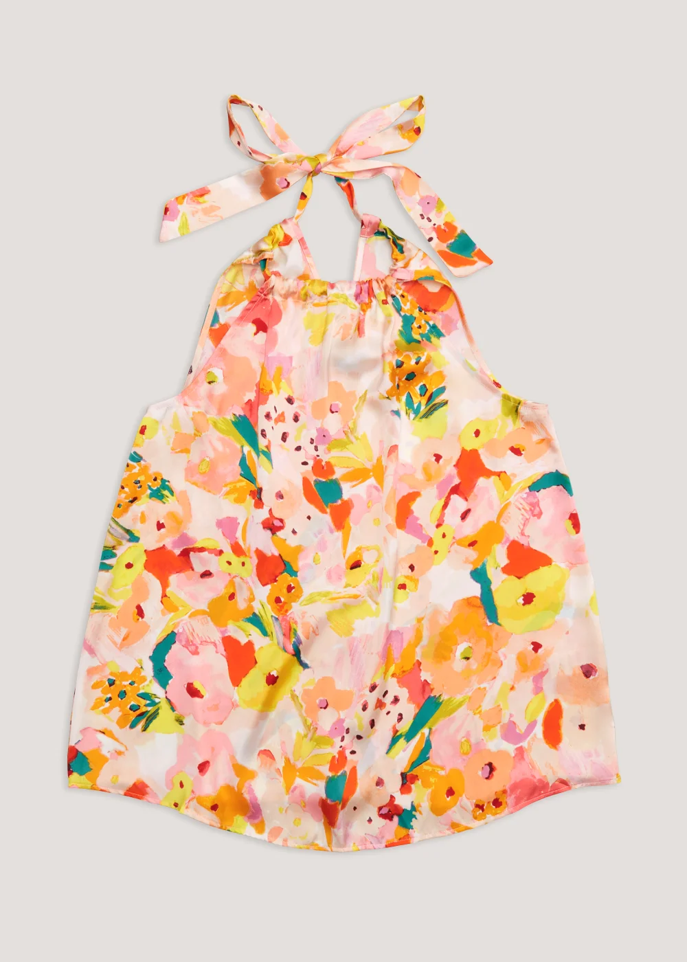 Be Beau Multicoloured Floral Satin Cami Top - 8 Image 5