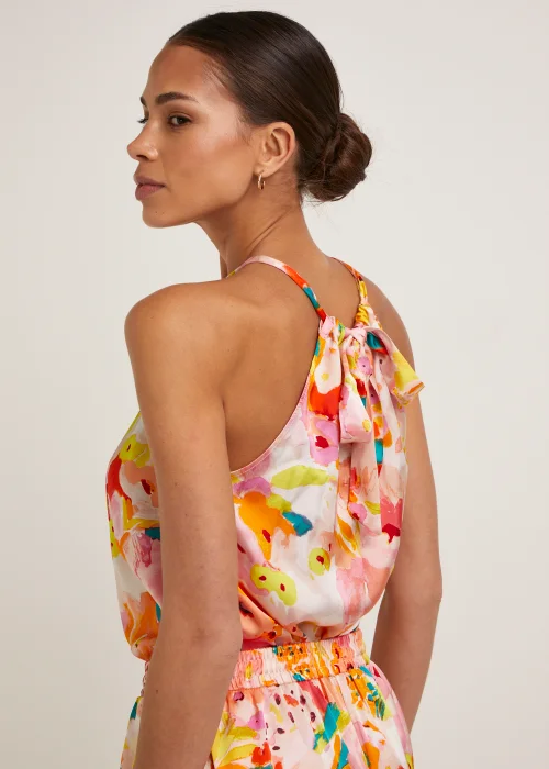 Be Beau Multicoloured Floral Satin Cami Top - 8 Image 2