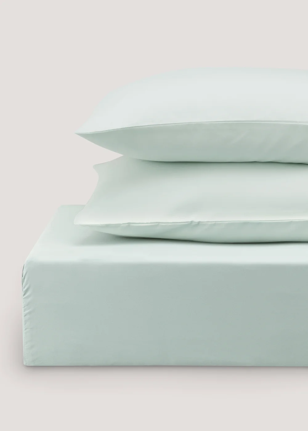 Duck Egg Super Soft Fitted Bed Sheet & Pillowcase Bundle - Double Image 1