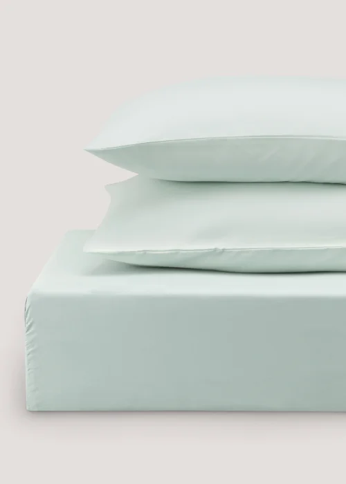 Duck Egg Super Soft Fitted Bed Sheet & Pillowcase Bundle - Double Image 1