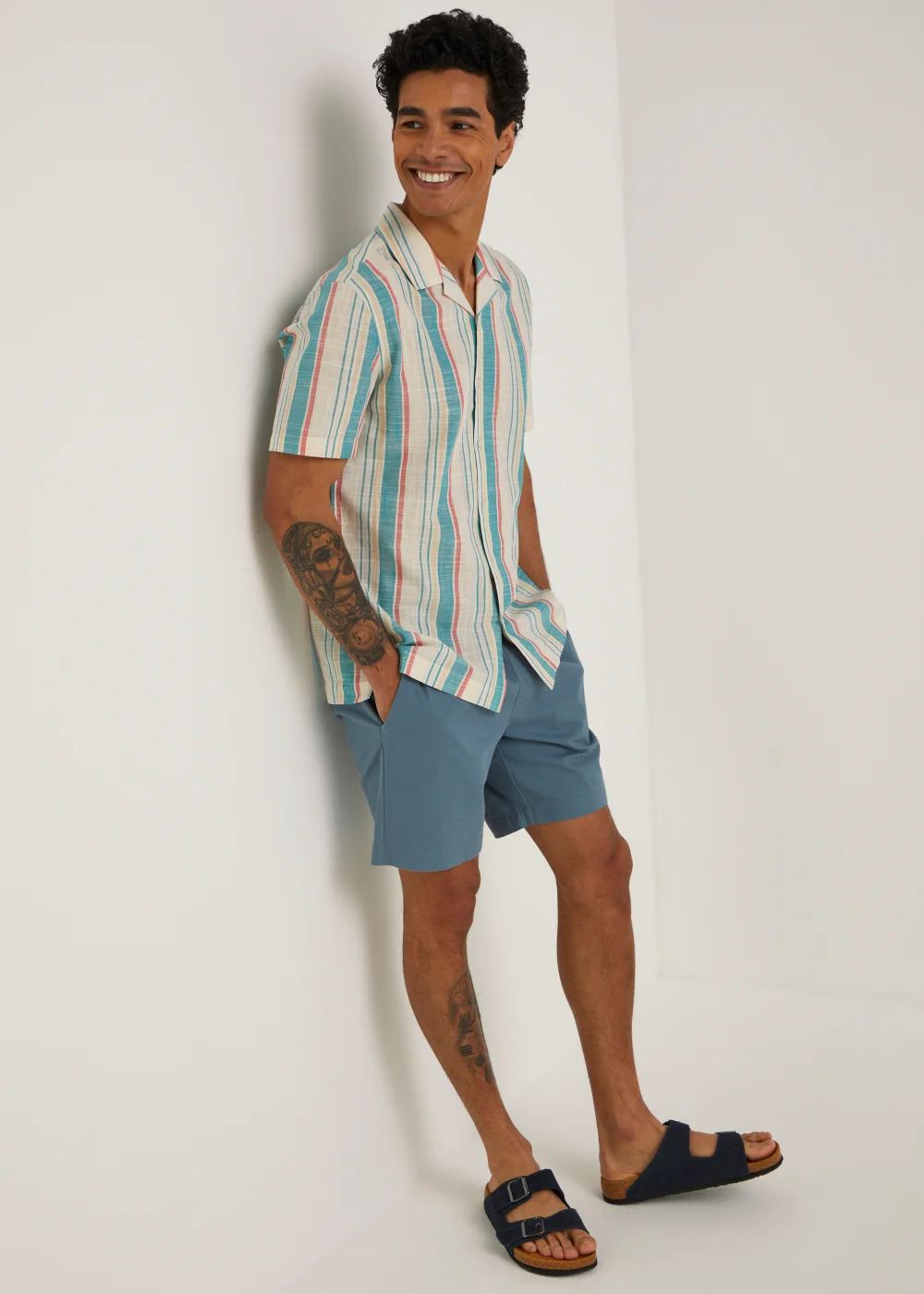 Multicoloured Candy Stripe Short Sleeve Shirt - S Image 4