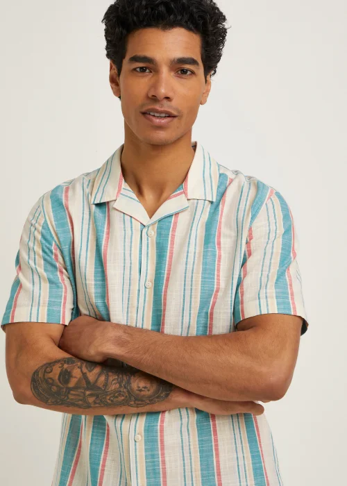 Multicoloured Candy Stripe Short Sleeve Shirt - S Image 3