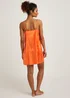 Orange Satin Jacquard Chemise - Size 8 Image 2