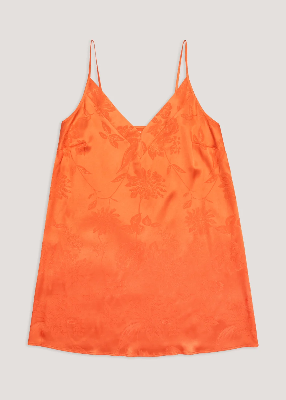 Orange Satin Jacquard Chemise - Size 8 Image 4