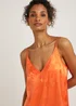 Orange Satin Jacquard Chemise - Size 8 Image 3