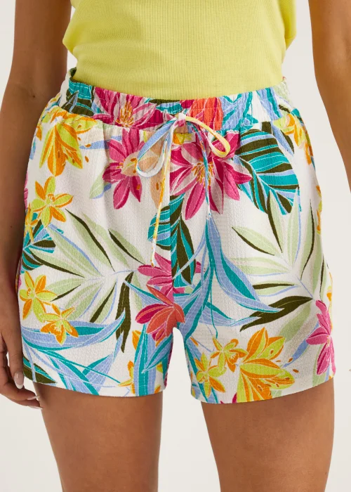 Multicoloured Floral Print Co-Ord Shorts - 8 Image 3