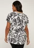 Papaya Curve Black & White Kaftan Top - Size 18 Image 2