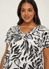 Papaya Curve Black & White Kaftan Top - Size 18 Image 3